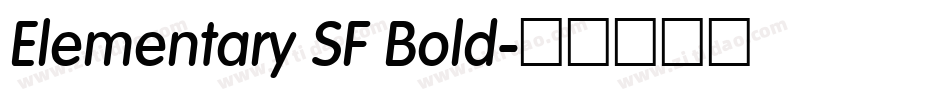 Elementary SF Bold字体转换